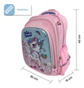 Mochila Escolar Infantil Dakota Unicornio Rosa 100% Poliéster