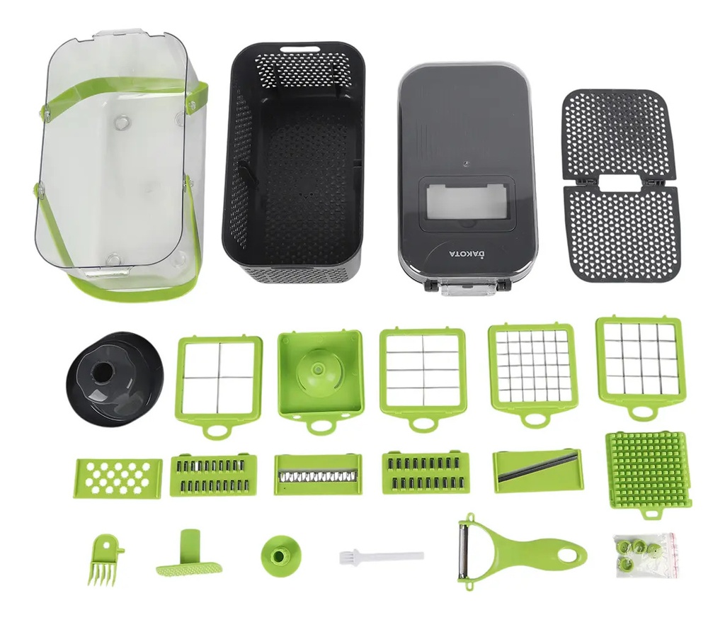 Mandolina Dakota 22 En 1 Cortadora De Verduras Con Accesorios Y Rebanador