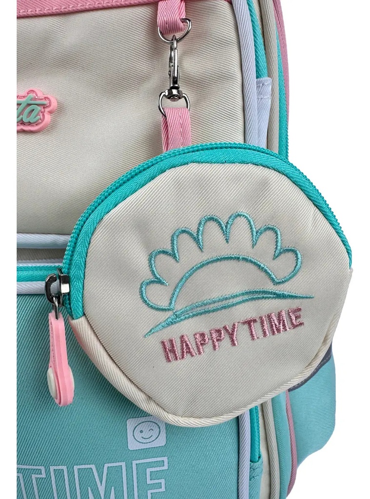 Mochila Infantil De Espalda Dakota Color Verde/ Rosa