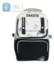 Mochila Urbana Dakota Con Cierre Reforzado Compartimentos Bolsillo Frontal Gris Con Negro Liso