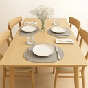 Set X 6 Individuales + 6 Posavasos De Mesa Dakota Porta Cubierto Pvc Deco Lavable Color Cemento