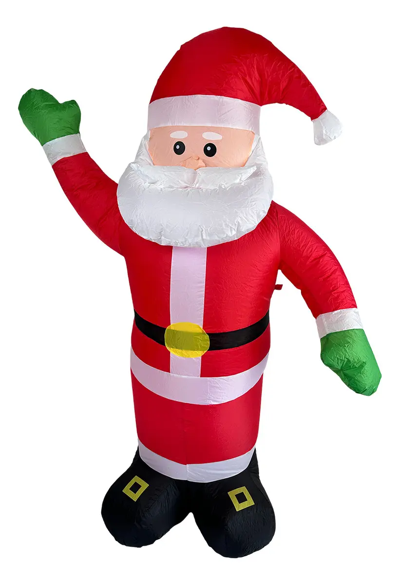 Adorno Muñeco De Navidad Papa Noel Inflable 1,80 Metros Dakota Color Rojo