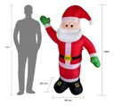 Adorno Muñeco De Navidad Papa Noel Inflable 1,80 Metros Dakota Color Rojo