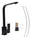 Grifería Cocina Mesada Monocomando Dakota Cuello Curvo Color Mate Negro
