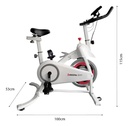 Bicicleta Fija Spinning Dakota Conexión Inalámbrica 150kg Blanco