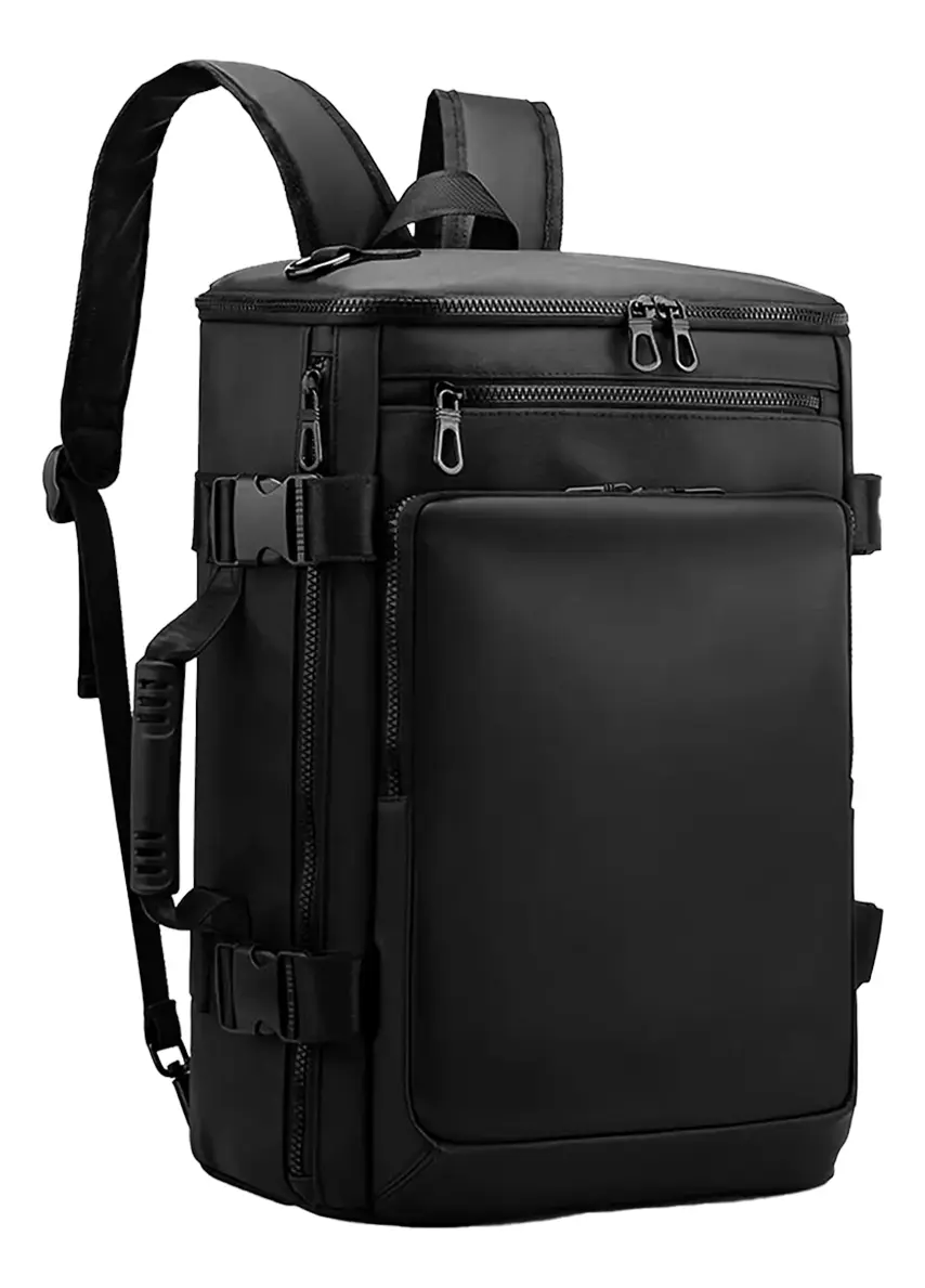 Mochila De Viaje Impermeable Portanotebook Dakota Reforzar Múltiples Compartimientos Mas 2 Neceser De Regalo Negra
