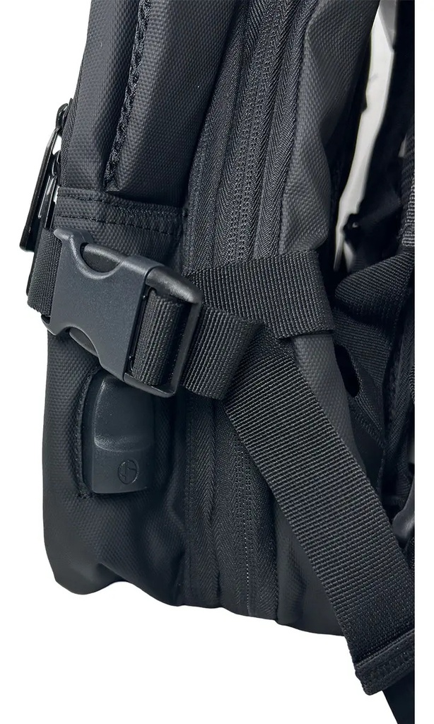 Mochila Para Carry On De Viaje Reforzada Dakota Impermeable Portanotebook Con Usb Color Negra Negro