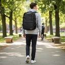 Mochila Para Carry On De Viaje Reforzada Dakota Impermeable Portanotebook Con Usb Color Negra Negro