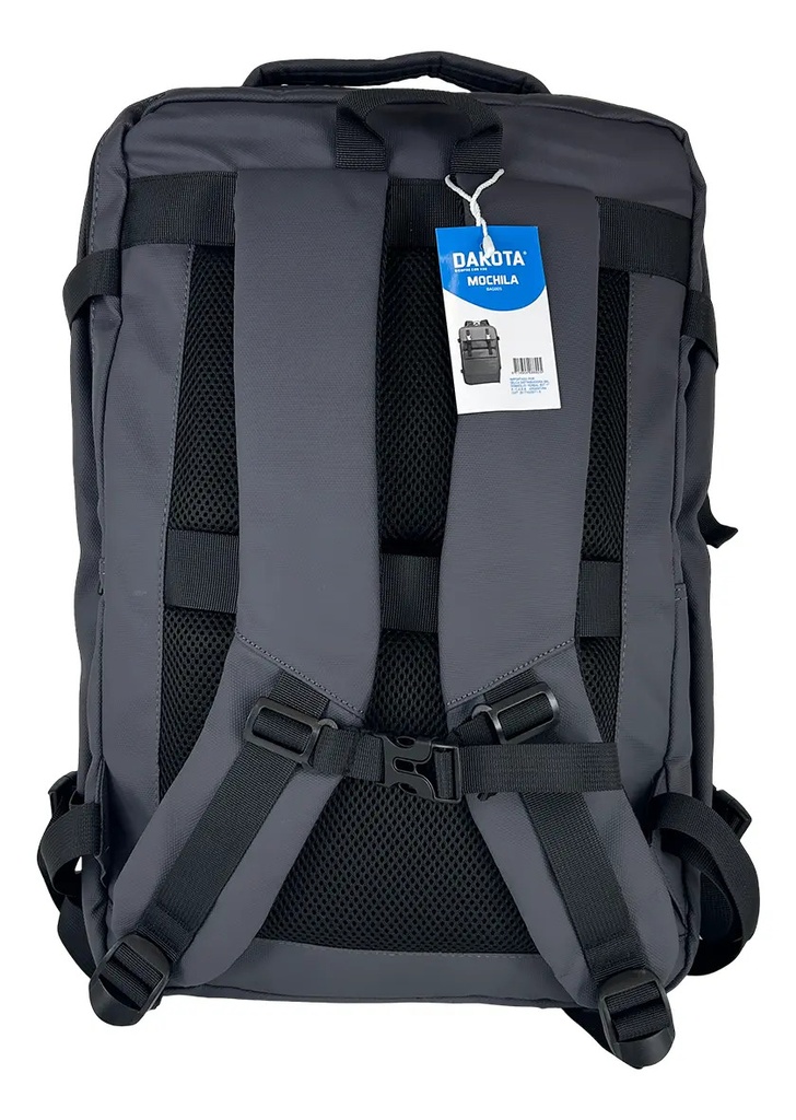 Mochila Carry On De Viaje Reforzada Dakota Impermeable Color Gris 2 Neceser De Regalo