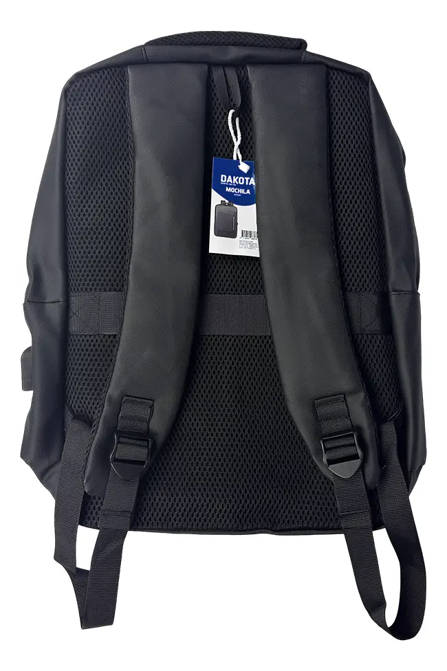 Mochila Impermeable Viaje Dakota Portanotebook Cabina Usb Regalo 2 Neceseres Negro