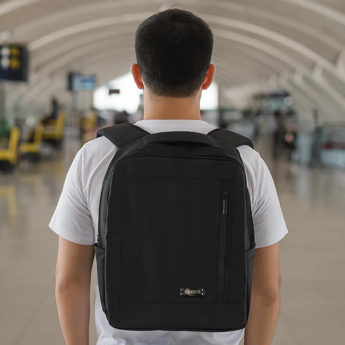 Mochila Impermeable Viaje Dakota Portanotebook Cabina Usb Regalo 2 Neceseres Negro