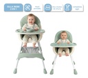 Silla De Comer Bebé 2 En 1 Plegable Dakota Verde Alta Baby Verde Agua
