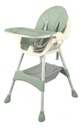 Silla De Comer Bebé 2 En 1 Plegable Dakota Verde Alta Baby Verde Agua