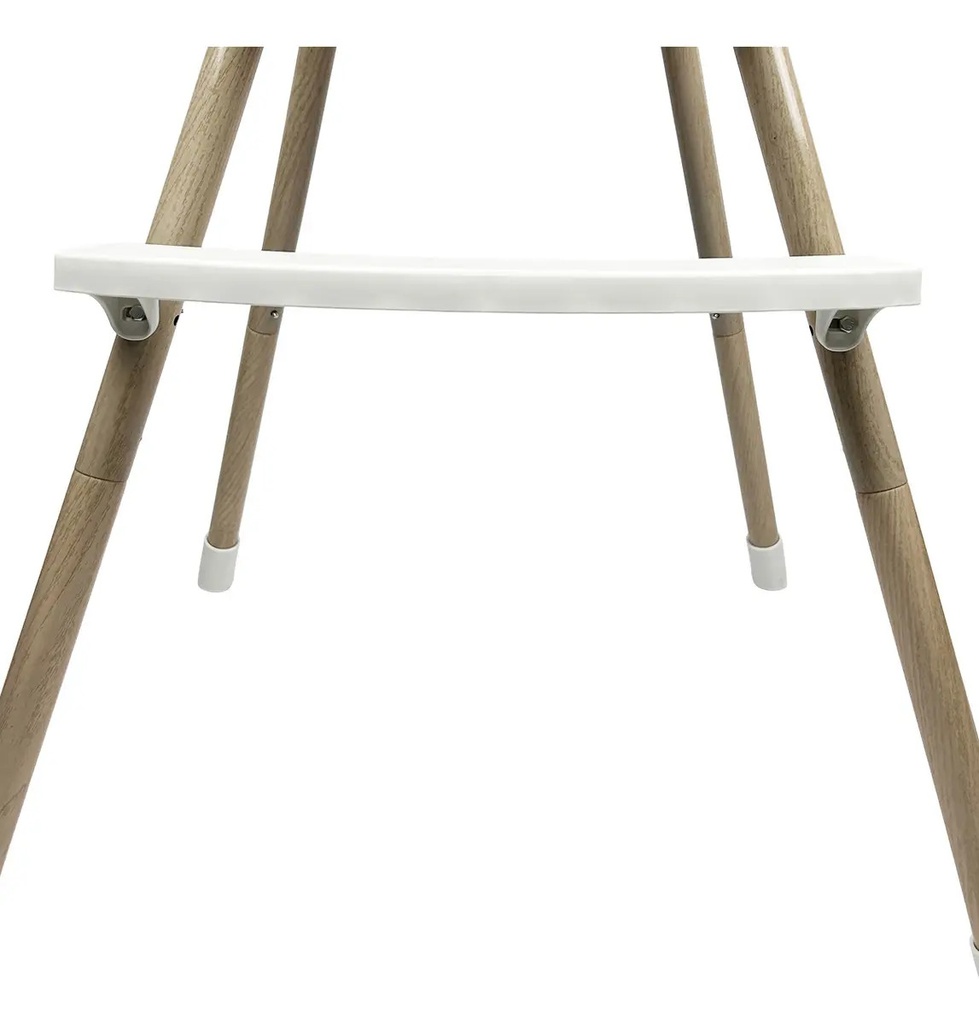 Silla Alta Para Bebé Dakota Seguridad Arnés 5 Puntos Patas De Caño Imitación Madera Color Celeste