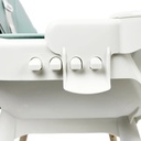 Silla Alta Para Bebé Dakota Seguridad Arnés 5 Puntos Patas De Caño Imitación Madera Color Celeste