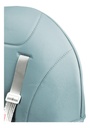 Silla Alta Para Bebé Dakota Seguridad Arnés 5 Puntos Patas De Caño Imitación Madera Color Celeste