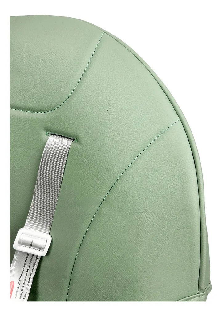 Silla Alta Para Bebé Dakota Seguridad Arnés 5 Puntos Patas De Caño Imitación Madera Color Verde