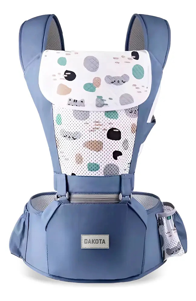 Mochila Fular Porta Bebe Canguro Multifuncional Dakota Color Azul Azul