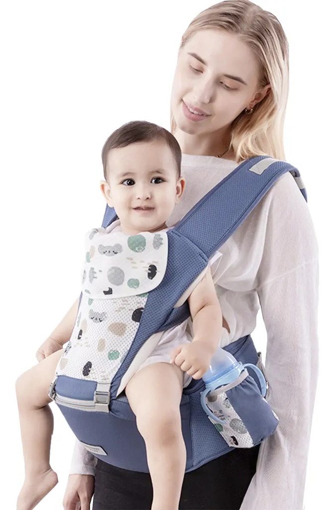 Mochila Fular Porta Bebe Canguro Multifuncional Dakota Color Azul Azul