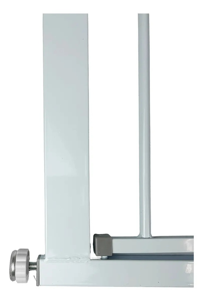 Puerta De Seguridad Escalera Para Mascotas Dakota Metálica Extensible Blanco