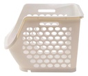 Combo X 3 Canasto Organizador Apilable Dakota Plástico Encastrable Multiuso Beige