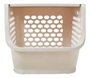 Combo X 3 Canasto Organizador Apilable Dakota Plástico Encastrable Multiuso Beige