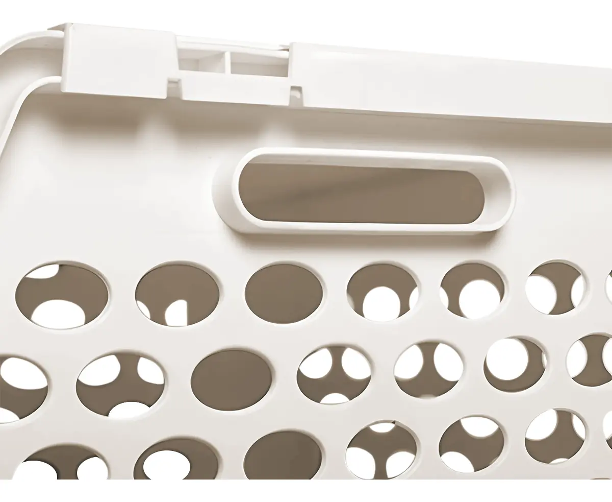 Combo X 3 Canasto Organizador Apilable Dakota Plástico Encastrable Multiuso Beige