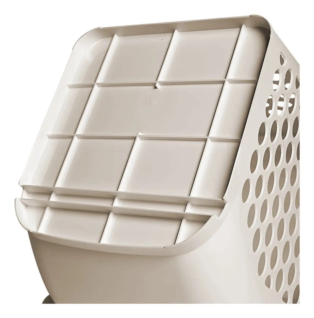 Combo X 3 Canasto Organizador Apilable Dakota Plástico Encastrable Multiuso Beige