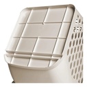 Combo X 3 Canasto Organizador Apilable Dakota Plástico Encastrable Multiuso Beige