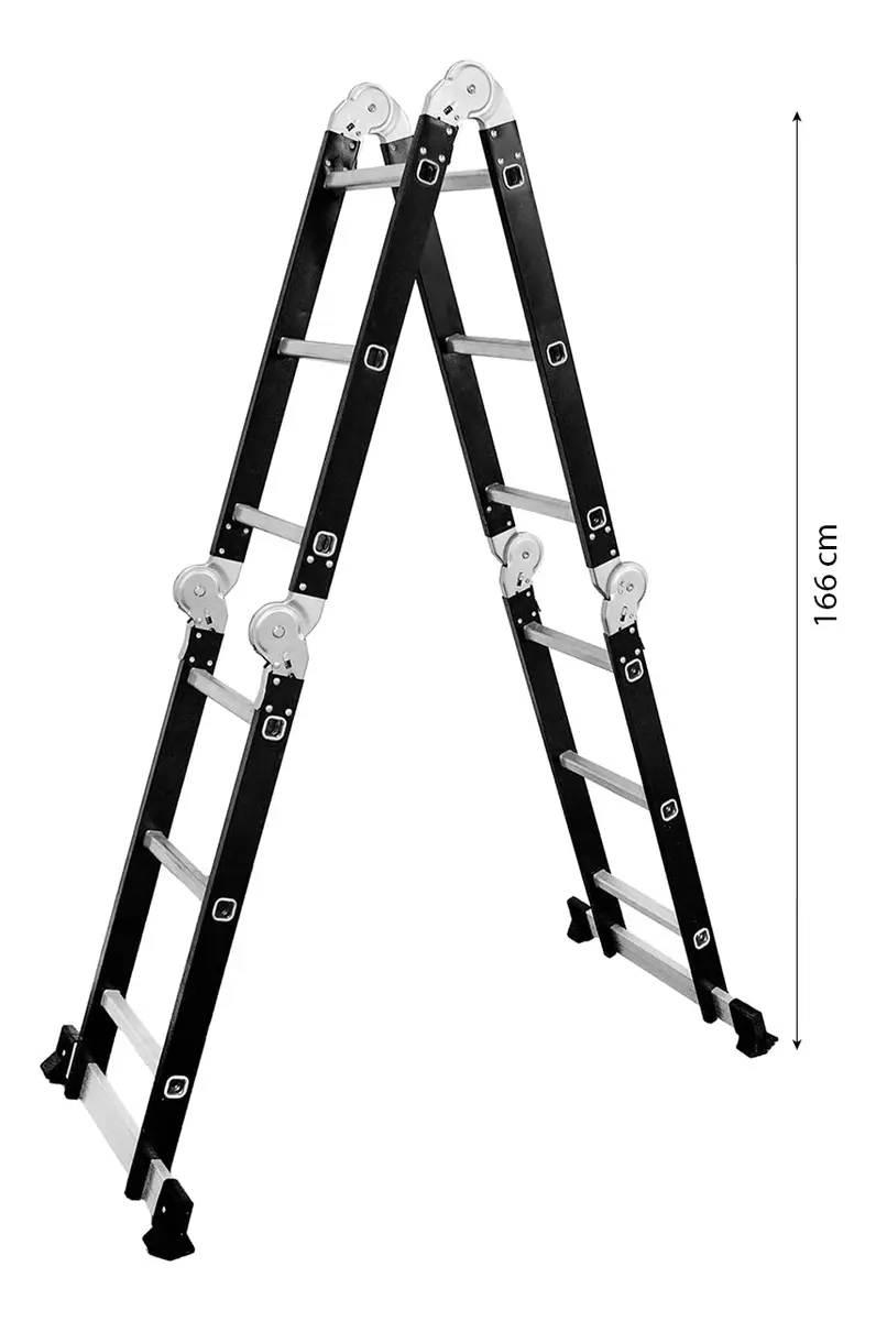 Escalera Articulada Multifunción 4x3 Dakota De Aluminio 12 Escalones