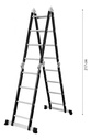 Escalera Articulada Multifunción 4x4 Dakota De Aluminio 16 Escalones Gris Oscuro