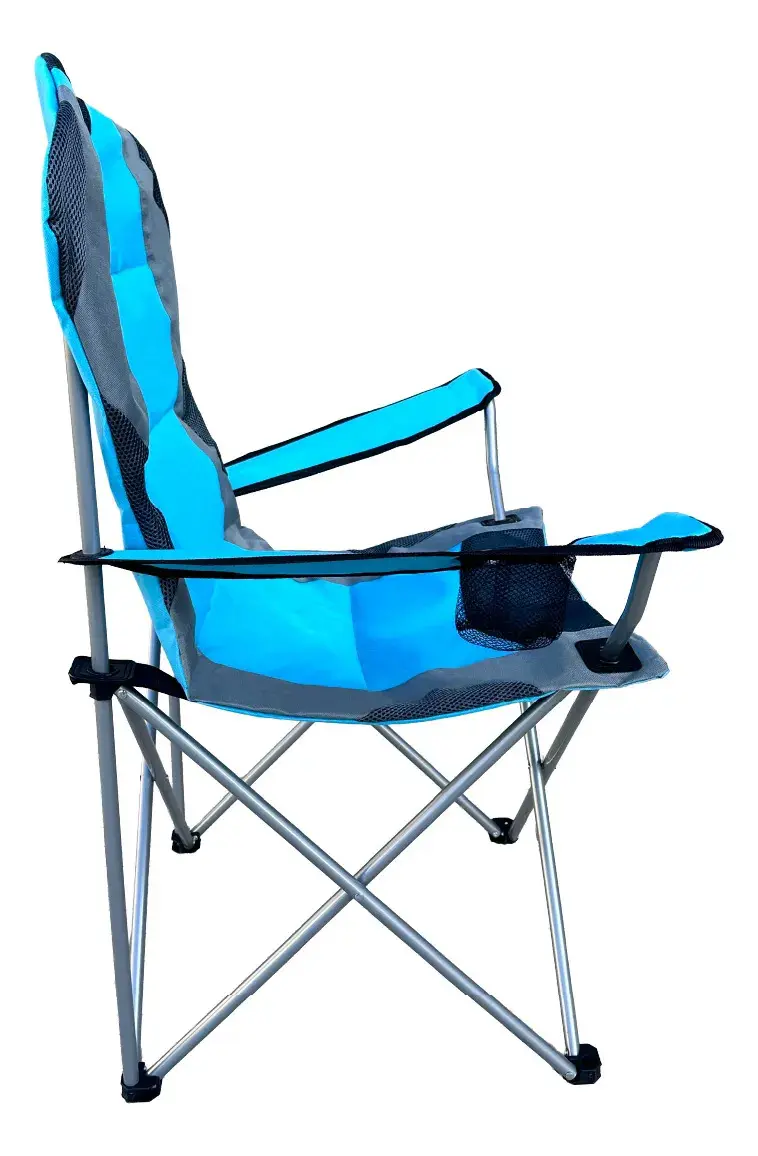 Silla Director Camping Dakota 120 Kg Reforzada Pesca Caza Azul-gris Con Bolso