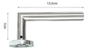 Manijas Picaporte Recto Dakota Acero Inoxidable Cromado Derecha E Izquierda + Accesorios Fijación Gris Oscuro