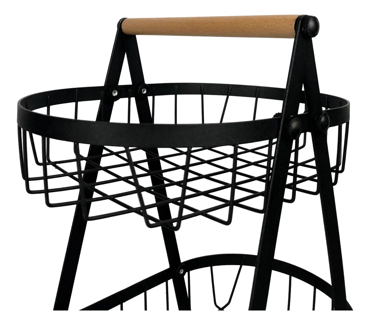 Organizador 3 Niveles Dakota Estantes Multiuso Color Negro Negro Mate
