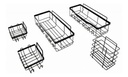 Set X5 Organizador Ducha Dakota Estantes Repisa Para Baño Con Adhesivo Negroo