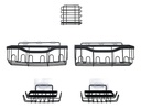 Set X5 Organizador Ducha Dakota Estantes Repisa Para Baño Con Adhesivo Negroo