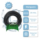Manguera De Riego 25 Mts. Dakota Flexible 1/2  Diámetro Presión Reforzada Negro