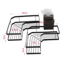 Set X4 Organizador Ducha Dakota Estantes Repisa Para Baño Con Adhesivo Negro