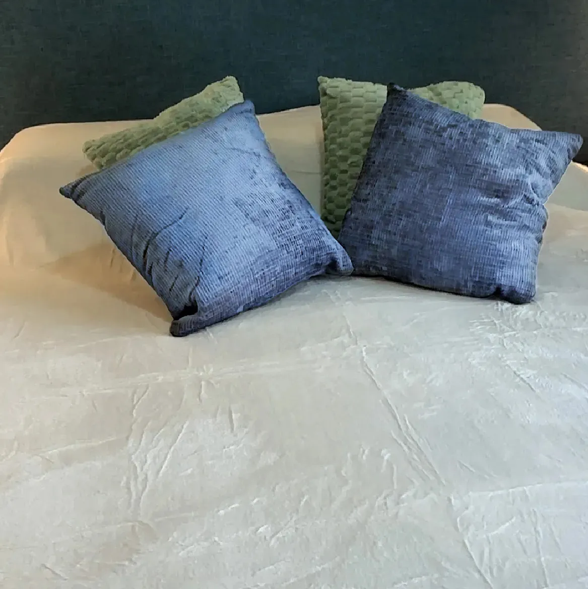 Combo 2 Almohadones Texturizado Dakota 40x40cm Color Azul