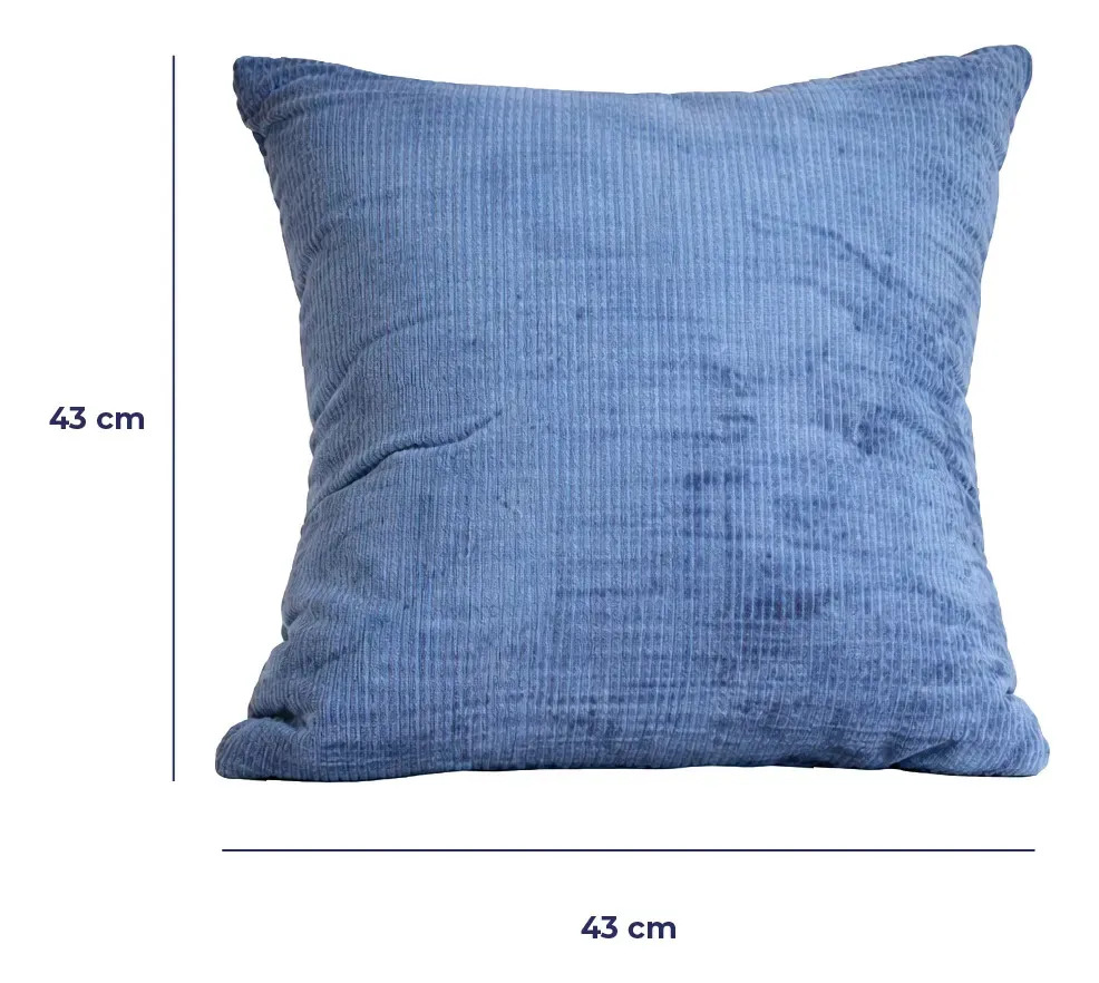 Combo 2 Almohadones Texturizado Dakota 40x40cm Color Azul