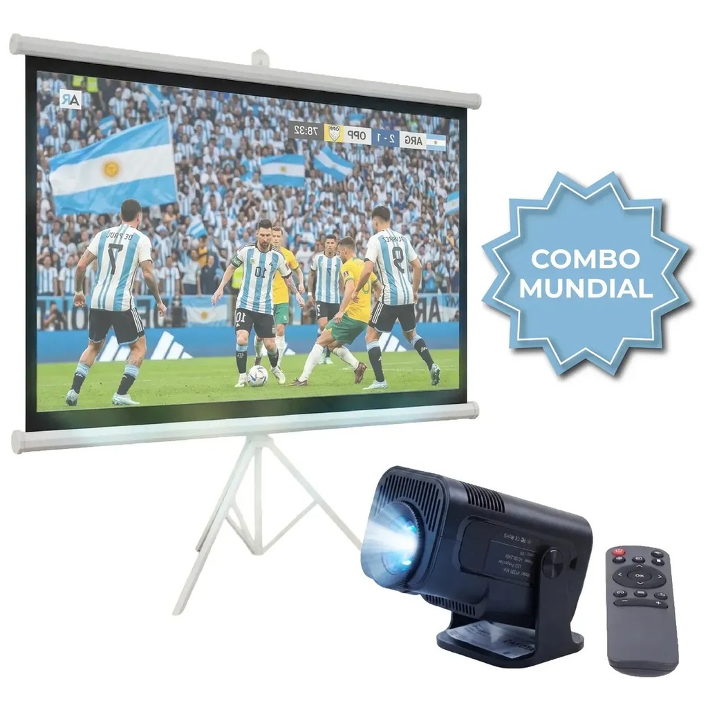 [PP002 + PLW120 0670237615621] PP002 PANTALLA PROYECTOR CON TRIPODE 120" + PLW120 PROYECTOR LED