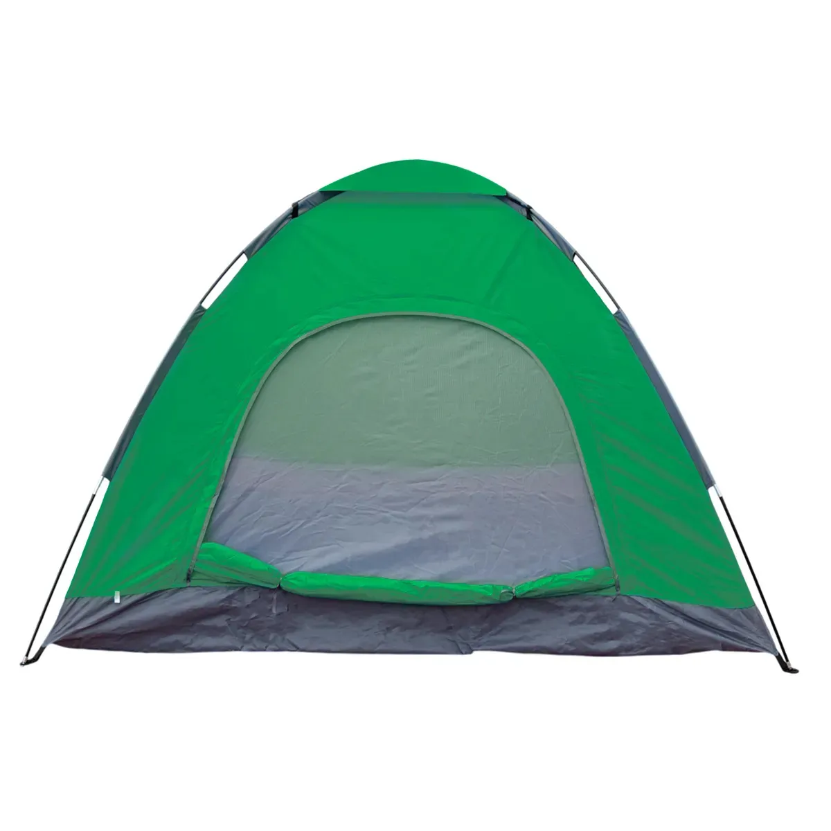 COMBO CARPA 4 PERSONAS  MILITAR +  COLCHON INFLABLE 2 PLAZAS AZUL