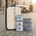 VALIJAS PLEGABLES 28" MONOBAG VP28 BLANCO + OV001 ORGANIZADOR DE VALIJA SET 6/PC