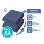 [2XSABKING001 AZUL 674005995809] COMBO X2 SABANAS SAB-KING-001 AZUL