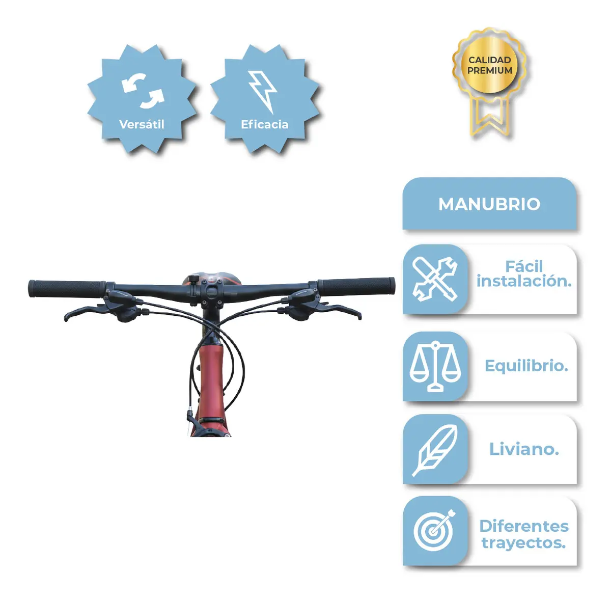[258G - 763571799062] 258G Manubrio Bicicleta Fitness
