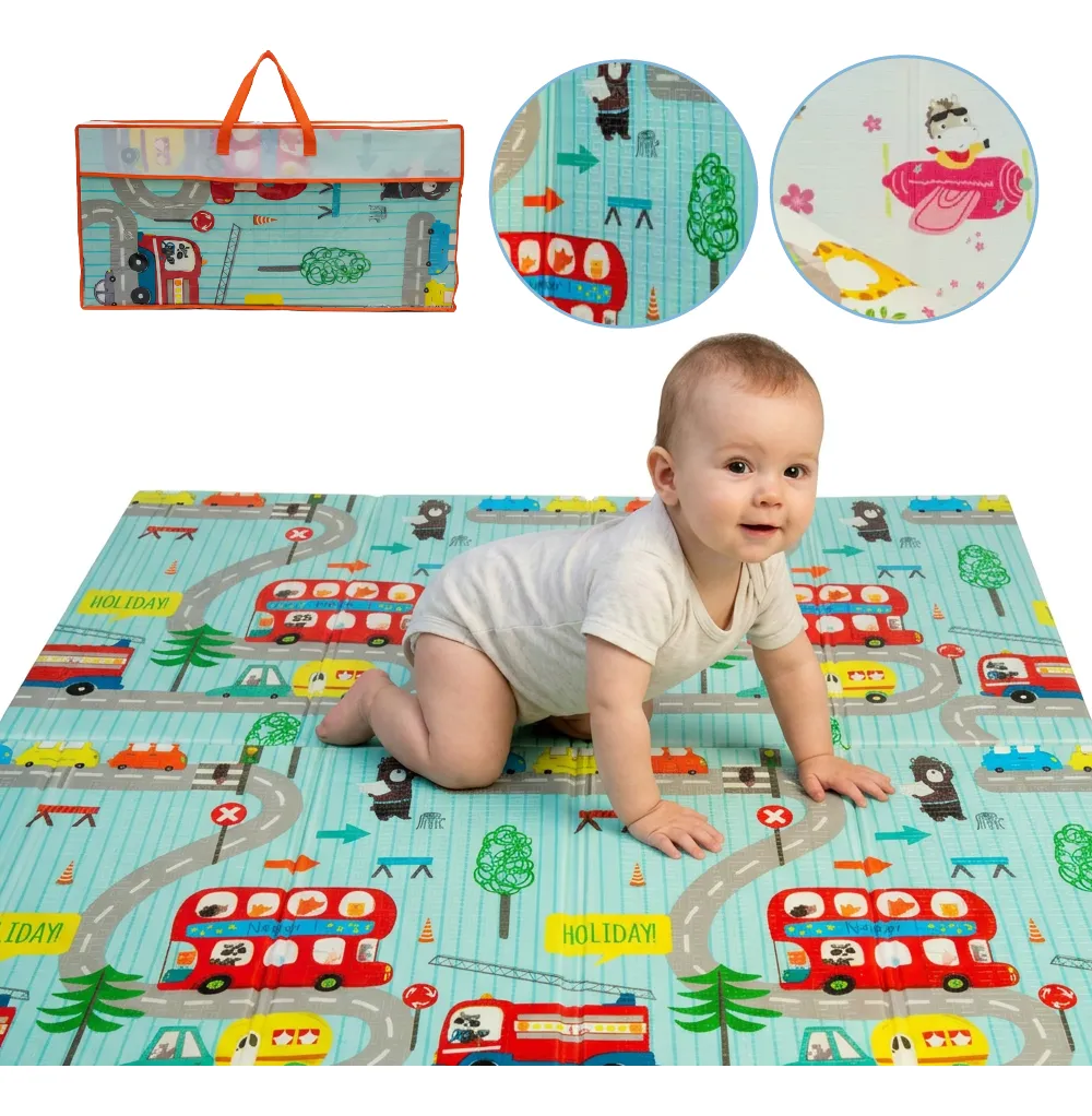 Alfombra Antigolpes para Bebes 2 Autobus/Aviones ALF08