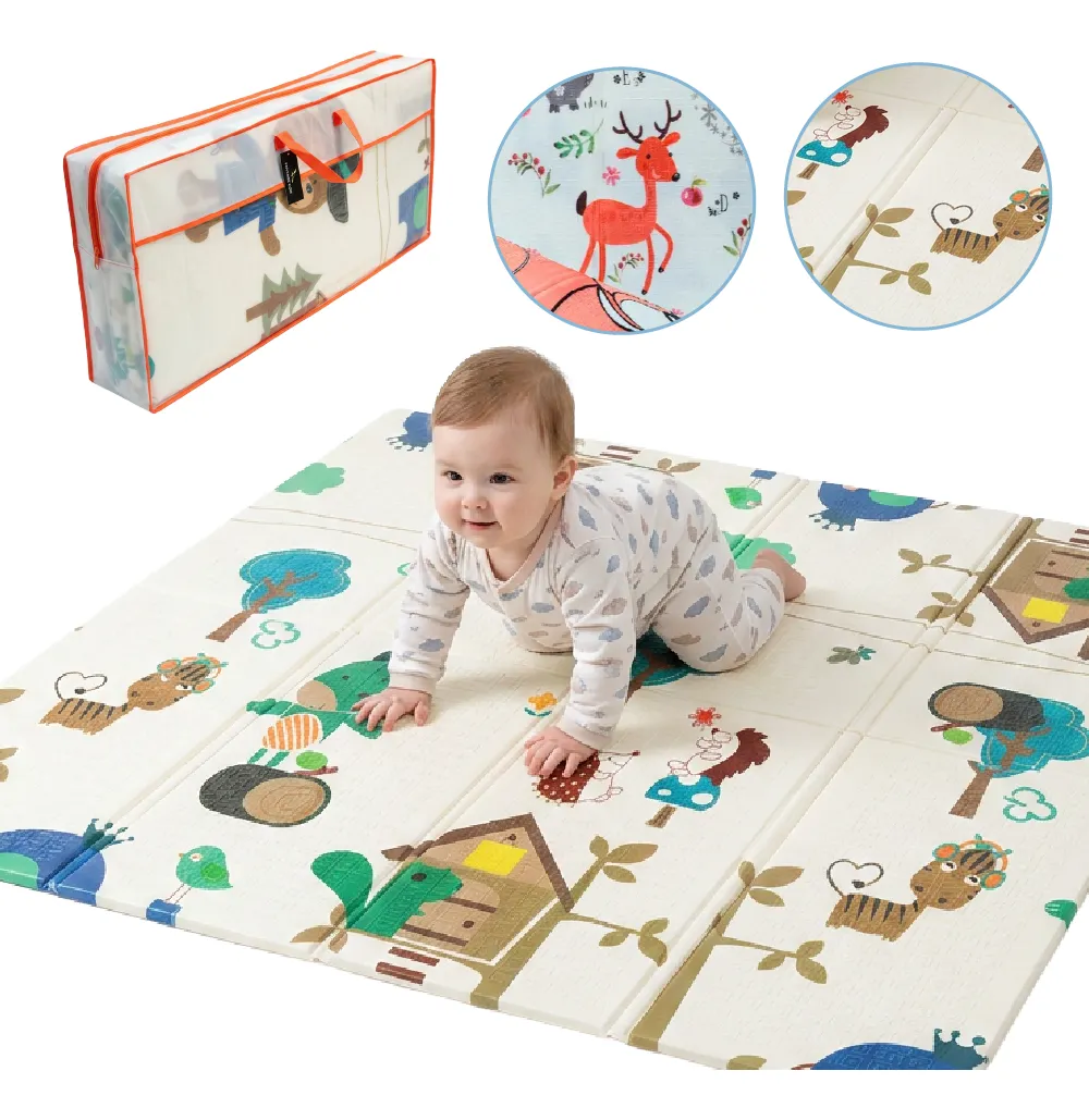 [ALF0808 - 763571799796] Alfombra Antigolpes para Bebes 8 Ardillas/Venados ALF08