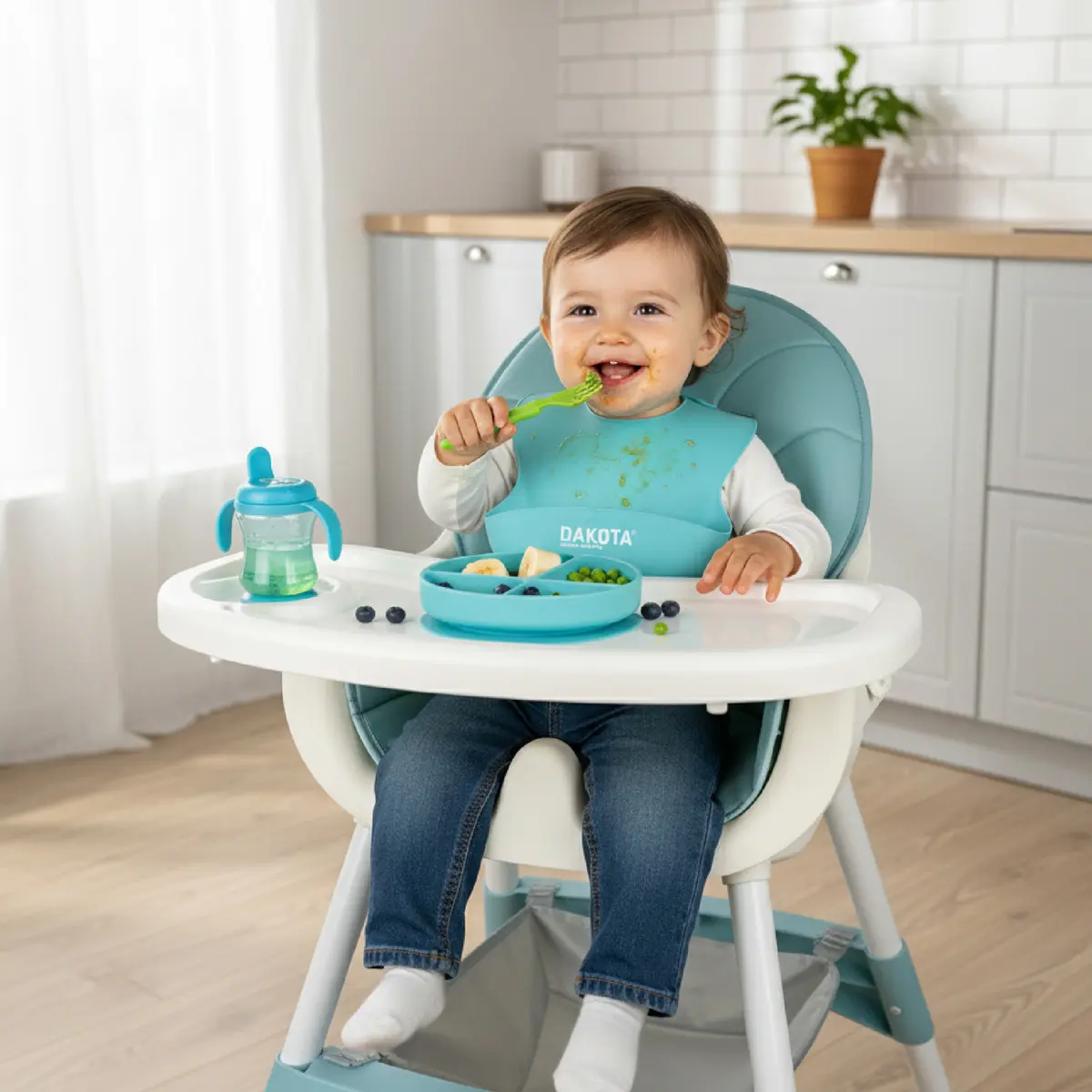 Celeste Silla Alta Bebe Multifunción BB-SIAL-MF01