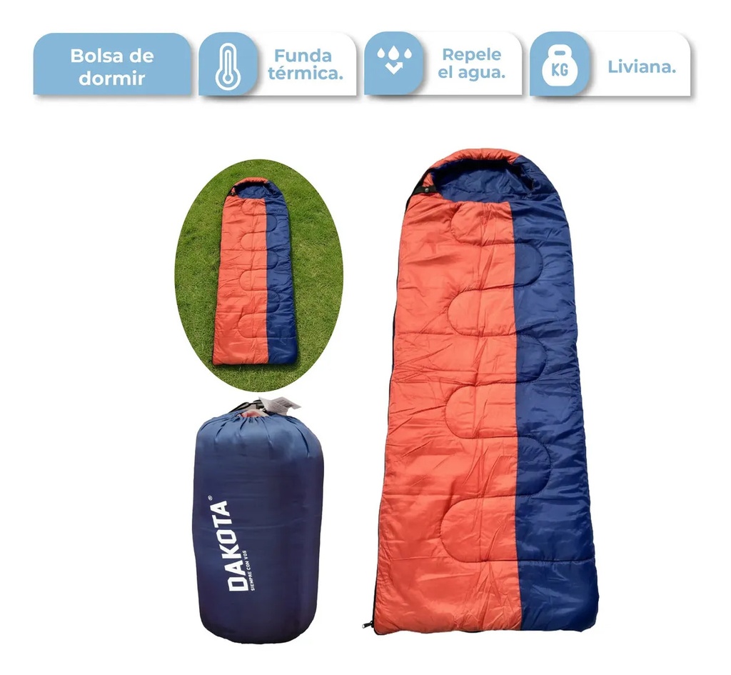 [BD01 AZUL/NARANJA - 763571857717] BD01 BOLSA DE DORMIR AZUL/NARANJA