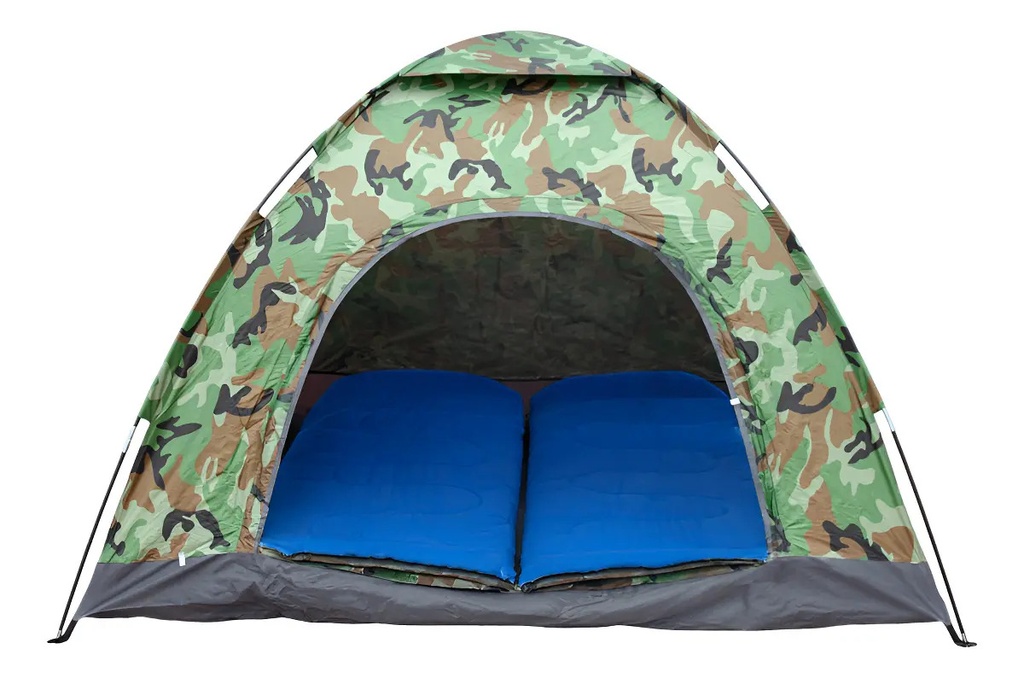 Carpa 4 Personas Dakota Autoarmable Automática 200x200x135cm Color Verde Militar CA04
